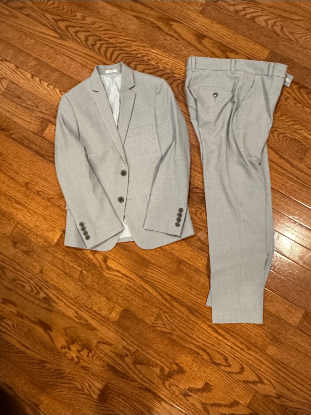 Calvin Klein Light Gray Two-Piece Suit Blazer & Trousers - Boys Size 10